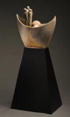 "Family" Wood-fired ceramic sculpture by artist Susana Arias